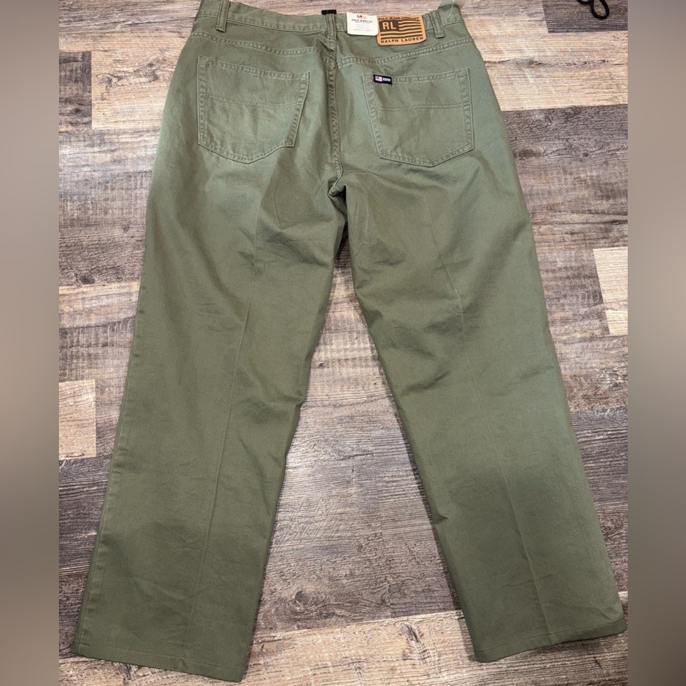 Polo Jeans Co. Ralph Lauren 5 Pocket Jean Size 14 Inseam 27.5” olive green - Picture 9 of 9